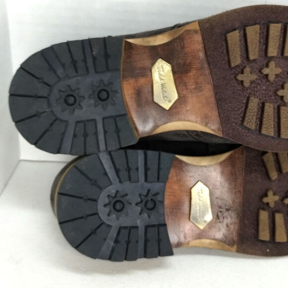 Todd Welsh Men's Brogues Wingtip Oxfords 10 grey vegan suede - Picture 7 of 9